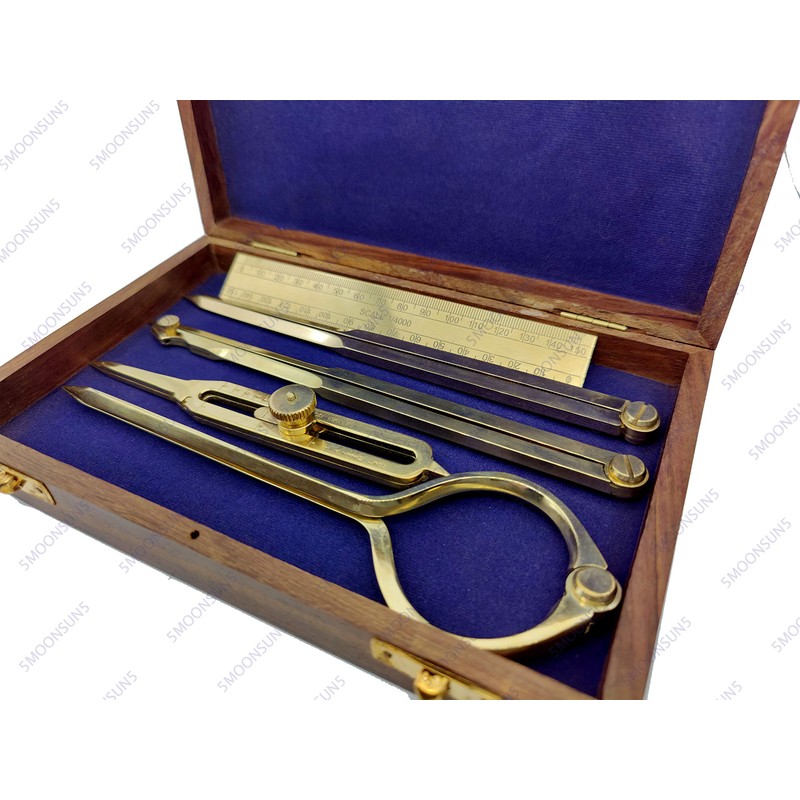 Proportional Divider Set of 5, Full Brass dividers with Executive