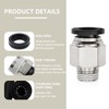 Bwintech 10 Pcs 10mm Tube to 1/8" Male BSP Thread