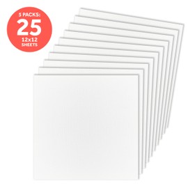 Craft Perfect Classic Cardstock - Weave Textured - 12" x 12" - 216gsm - Bright White - 25 Sheets