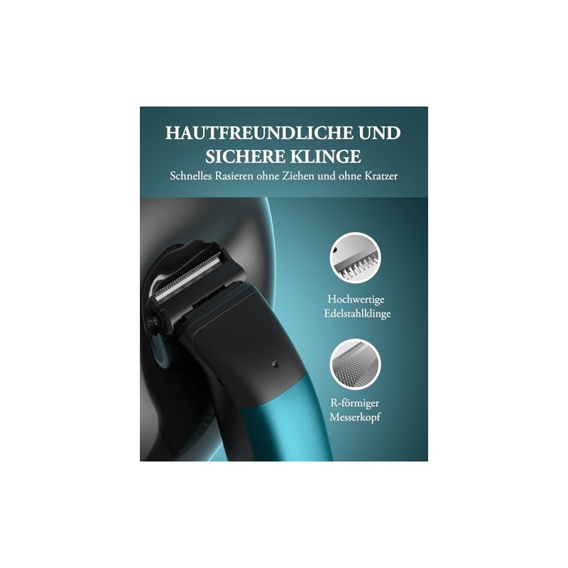 kensen Men's Intimate Shaver, Men's Intimate Area, 2-in-1 Body Shaver,