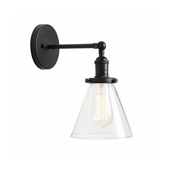 Permo Industrial Wall Sconce Lighting with On/Off Switch Funnel Flared