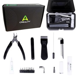 Creality General Tool Box Kit 3D Printer Tool Kit Set 11PCS in 1 Essential 3D Print Accessories for Finishing, Cleaning, Printing,Removal Tool Included for All FDM Printers ﻿