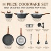 Bakken-Swiss 14-Piece Kitchen Cookware Set – Granite Non-Stick – Eco-Friendly