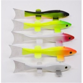 Lakco WSD-8RW Wood Spear Decoy, Red/White, 8-Inch