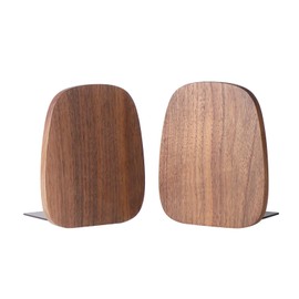 Muso Wood Wood Bookends - No Trip (Walnut) (2 Pair Pack)