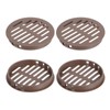 sourcing map Round Soffit Vents 3 inch, 6Pcs Brown Plastic