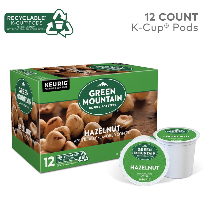Green Mountain Coffee Roasters Hazelnut Keurig Single-Serve K-Cup pods, Light