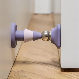 JAONLD Door Holder Magnetic Door Stopper Magnetic Floor Magnetic Door Stopper Magnetic Quiet and Shock-Free Suitable for All Types of Doors and Windows (Purple)