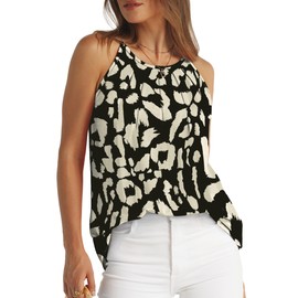 WIHOLL Summer Clothes for Women 2025 Business Casual Tank Tops Cruise Outfits Leopard Print L