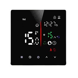 Peakloong Embedded Thermostat Without WiFi 3A Water Heating/Wall-Mounted Boiler Universal Smart Timing Touchscreen Control Programmable Thermostat for House A