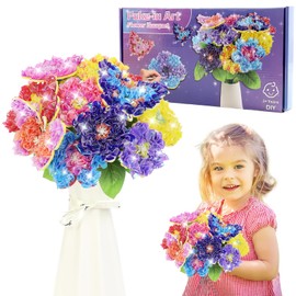 Poke-in Art Schaumstoff-Bastelset mit Blumen- und Schmetterlingsstrauß DIY-Aktivität Kinder von 4–12 Jahren und älter, Geburtstagsgeschenk, Kunst Klassenzimmer Schulbelohnung für Jungen und Mädchen