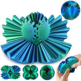 Lubibi 3D Printed Gear Ball Fidget Toy, Steampunk Design with Whirling Gears Mechanism for Stress Relief, ADHD Focus Tool & Sensory Play, Compact Hand Toy for Adults/Kids, Office Travel Anxiety Relief