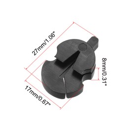 MECCANIXITY 9 Pack Violin Mute Violin Practice Mute Violin Silence Rubber Violin Mute Practice Mute Set, Tourte-Style Black for All Violins