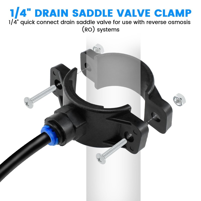 SDTC Tech 2-Pack Drain Saddle Valve with 1/4" Quick Connect