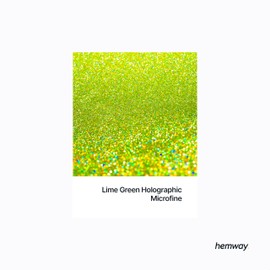 Hemway Premium Craft Glitter Shaker 130g - Lime Green Holographic | Microfine Metallic Flake Sequins for Resin & Epoxy Crafts | Craft Supplies for Tumblers, Festival & Art