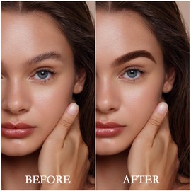 AFGHOUZ 2-Color Eyebrow Powder Kit, Brow Powder with Eyebrow Brush, Long-lasting Waterproof Highly Pigment Eyebrow Makeup, Eye Brow Powder for Women