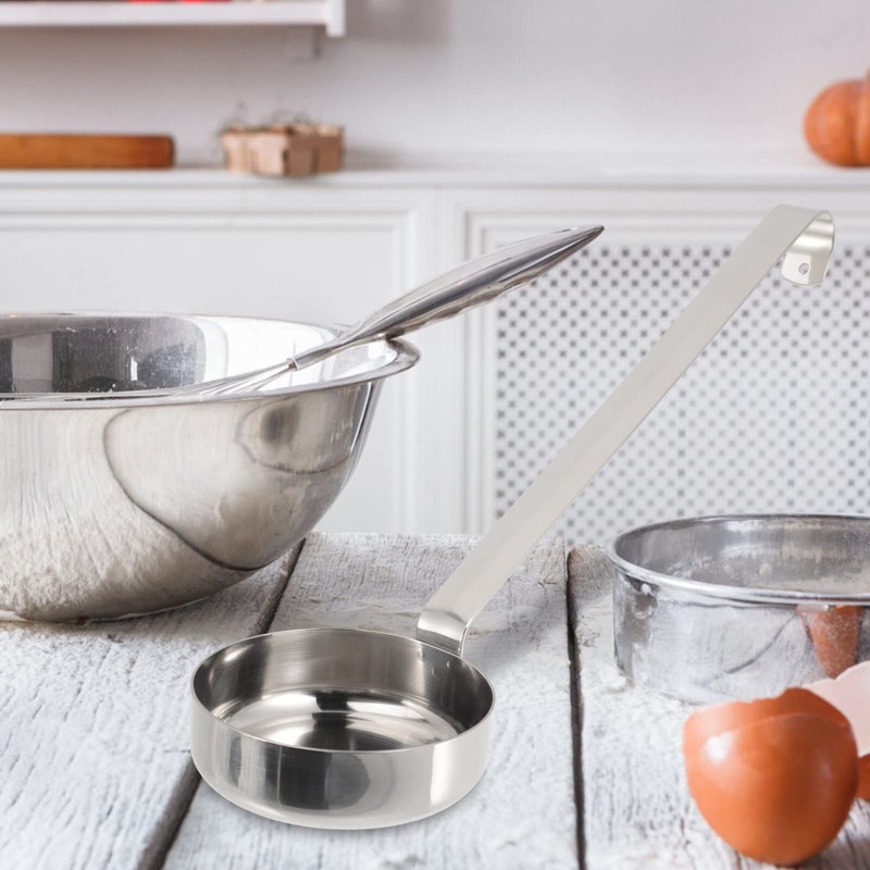 HOLIDYOYO Pizza Sauce Spoon Ladle for Cooking Pasta Flat Scoop