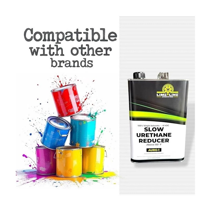 LiME LiNE Urethane Medium Reducer for Thinning Basecoats, Clearcoats -