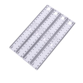 Pack of 4 Plastic Rulers with Handle, 20 cm/8 Inch Ruler, Transparent Flexible Precision Ruler, Measuring Tool for School, Office, Home