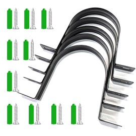 Pertresion Dust Collection Hose and Pipe Holder Adjustable Hangers Bracket, Don’t Broken Like Plastic After Long Time, Durable Spray Iron, 5 PCS (Black, 4 Inch)
