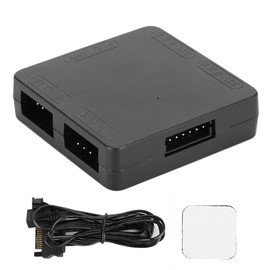 RGB Convertor Wizard Lighting Adapter 3Pin (+5V) ARGB Light to 4Pin (+12V) RGB Fans(Black )