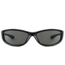 Cyxus Y2k Wrap Around Sunglasses for Men Women Retro 90s Style UV400 Protection 1186 Black