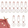 10 Pieces Number of Rows Markers, Numeric Stitch Markers, Knitting