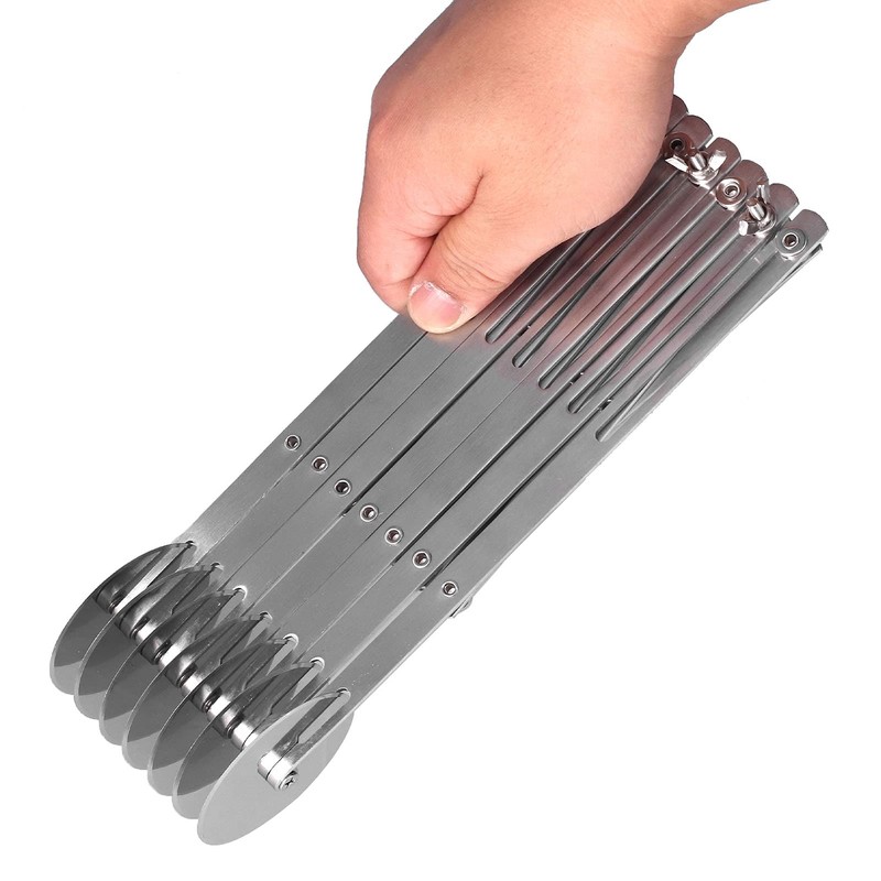 7 Wheel Pastry Cutter, Stainless Pizza Slicer with Adjustable Roller