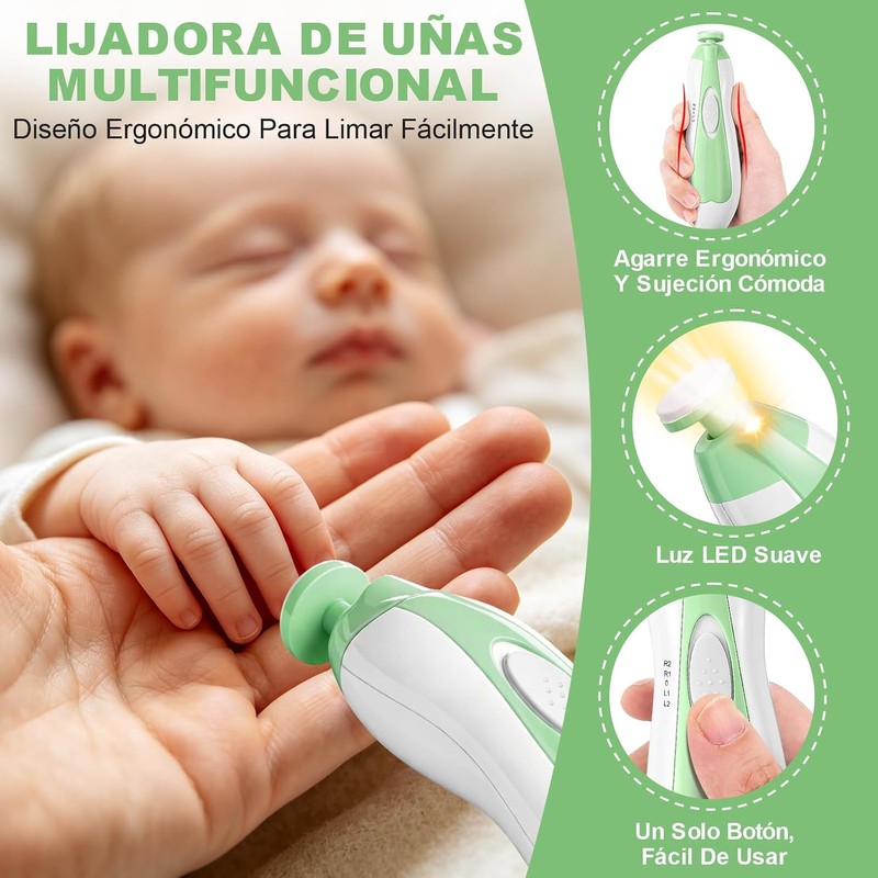 AXIDUN-Lima de uñas para bebé, Cortaúñas para bebé