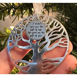 Memorial Christmas Ornament Christmas Memory Bauble Christmas Tree Pendants Christmas Tree Hanging Decorations Jingle Bells Ornaments (life gave me the gift of you)
