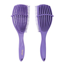 RAVEGO Hair Brush, Detangling Brush for Natural Hair for Kinky, Wavy, Curly Hair, Ideal for Wet/Dry Hair, Straightening, Massaging and Detangling (Purple)