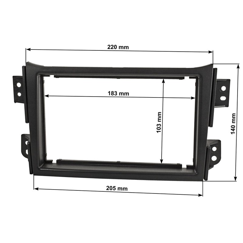 tomzz Audio 2439-146 Double DIN Radio Faceplate Compatible with Opel
