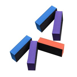 Baluue 5pcs Three Sided Sponge Nail Files for Women Practical Manicure Tools for Nail Art to Use for Home and Salon Use Mixed Color