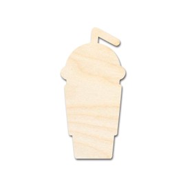 Unfinished Frappuccino Silhouette | DIY Craft Cutout | up to 46" DIY 24" / 1/4"