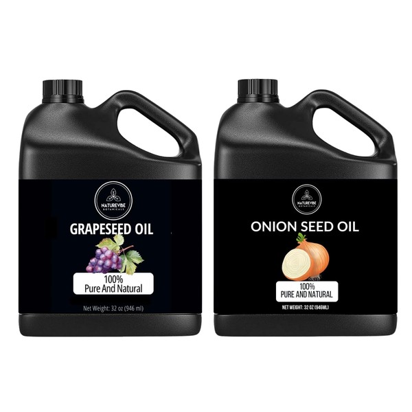Naturevibe Botanicals Naturevibe Botanicals Grapeseed Oil 32oz and Onion Oil