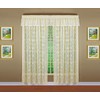 Today's Curtain Hopewell Premium Lace Panel 84", Cream, 58W x