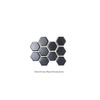 Splash Cascade 1" Hexagon Mosaic Tile (Black, Sample)