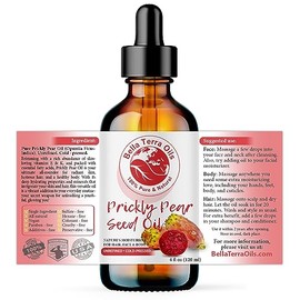 Bella Terra Oils - Aceite De Nopal 4Oz - Procedente De Enclaves Puros De Cactus, Repleto De Ácidos Grasos Y Flavonoides, Impecable Para Piel Sedosa