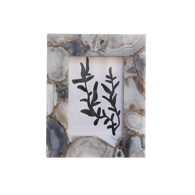 Creative Co-Op Agate Photo Frame, Multicolor