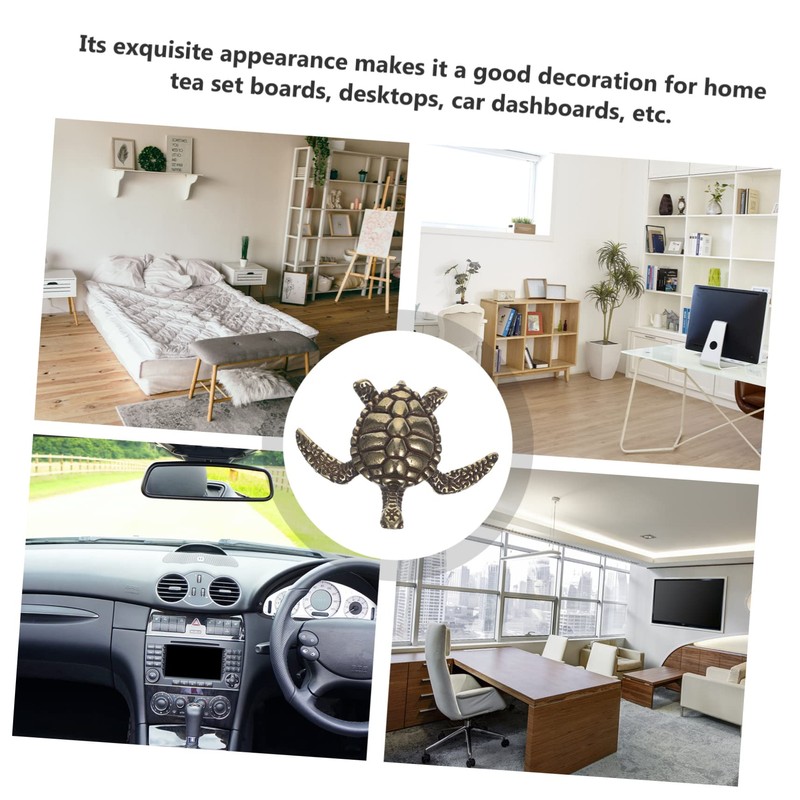 IMIKEYA Brass Decoration Turtle Statue Tortoise Statue Solid Copper Miniature