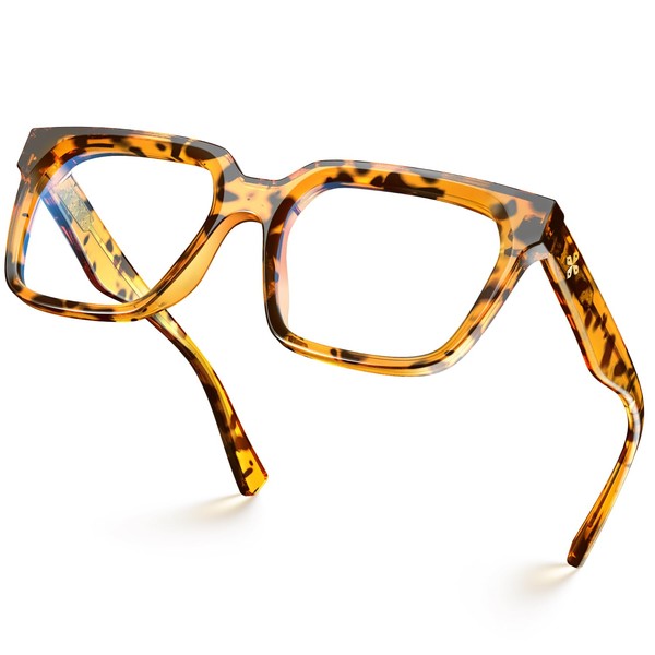 VISOONE Rectangle TR90 Blue Light Blocking Glasses Computer Glasses with