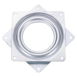 sourcing map 4Pcs 4" Bar Stool Swivel Replacement, 360° Rotation Lazy Susan Turntable, Square Ball Bearing Seat Swivel Base Mount Plate for Recliner Chair or Table, Silver (95x8mm)