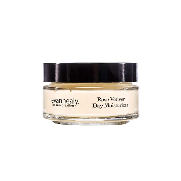 evanhealy Rose Vetiver Day Moisturizer For All Skin Types - Lightweight Formula Packed with Antioxidants - Hydrating & Calming For All Skin Types