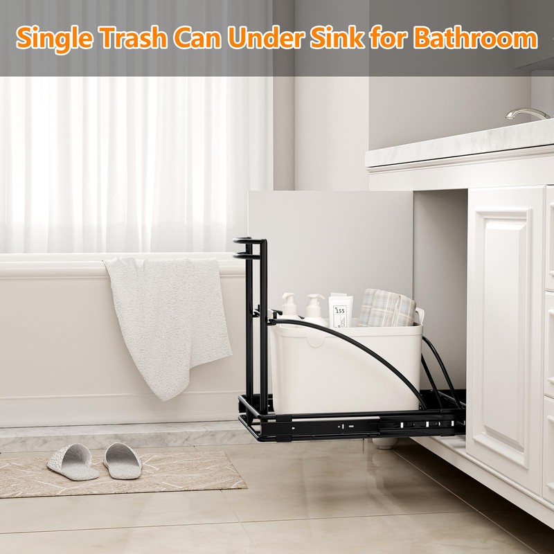 ANASTA Single Pull Out Trash Can Under Cabinet 7-13 Gal,