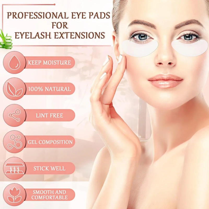 200 Pares Parches Empaque Hidrogel Para Ojos Pestañas Mink Verde