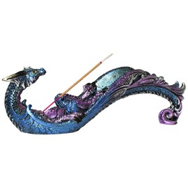 KalyZ@rts Dragon Statue Incense Burner, Incense Holder for Sticks, Incense Stick Holder, Incense Stick Stand for Home Decor (Blue Dragon)