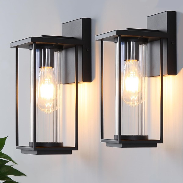 IDPUSEN Outdoor Wall Light for House, Large Exterior Waterproof Lanterns,