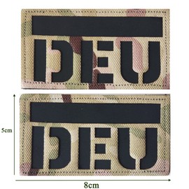 AXEN Reflective Germany Flag Patch, German IR Flag Tactical Patches Hook and Loop Applique for Military Uniform Tactical Bag Jacket Jeans Hat, Tan