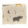 Homeroots Zoo Animals Woven Knitted Baby Blanket