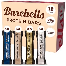 Barebells Protein Bars Variety Pack - 12 Count, 1.9oz Bars - Protein Snacks with 20g of High Protein - Chocolate Protein Bar with 1g of Total Sugars - Perfect on The Go Protein Snack & Breakfast Bars